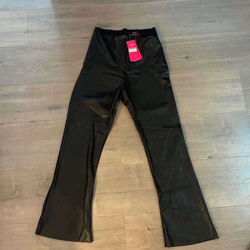 COMMANDO Faux Leather Cropped Flare Legging